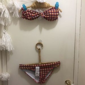 COPY - French Connection Plaid | Checkered Bikini SZ L